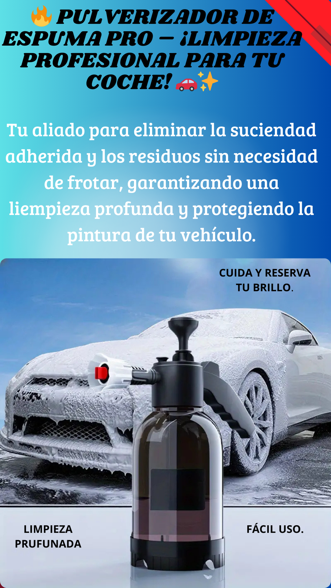 PULVERIZADOR DE ESPUMA PARA COCHE - TSP1